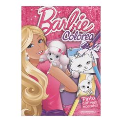 Barbie colorea. Pinta con mis mascotas