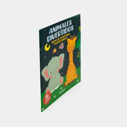 Animales divertidos: libro de pegatinas reutilizables